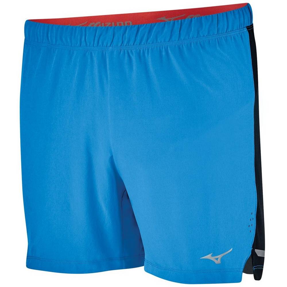 Calções Mizuno Running Aero 4.5" - Homem - Azuis/Pretas - JELXD3092